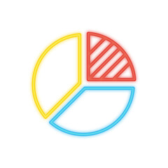 market share neon icon