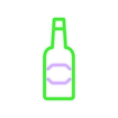 glass bottle neon icon