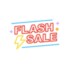 flash sale promotion sign neon