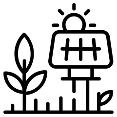 Check out the outline icon of smart farming 