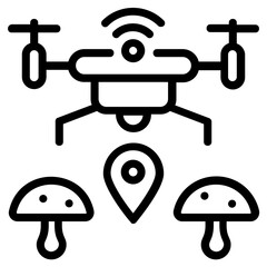 Check out the outline icon of smart farming 