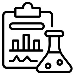 An icon of dna report line design 
