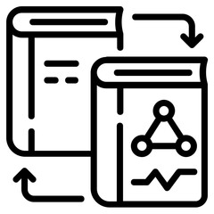 A botany book line icon design 