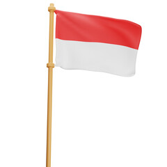 Indonesia Flag 3d illustration