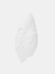Skincare cleanser foam texture of different shapes. Thick and light. Dense and sparse. Face wash foam Soap shower gel shampoo foam texture. bubbles and foam on white grey background closeup  top view