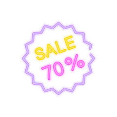 sale badge neon