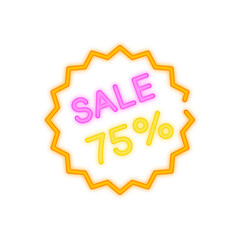 sale badge neon