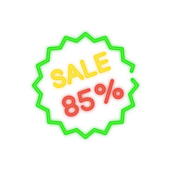 sale badge neon