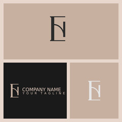 Letter N and E monogram logo
