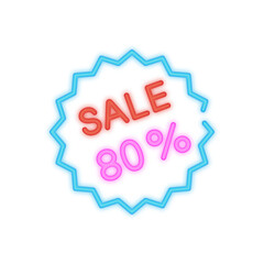 sale badge neon
