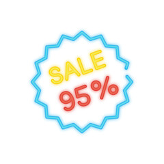 sale badge neon