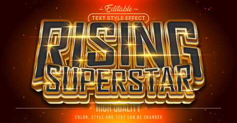 Editable text style effect - Rising Superstar text style theme.