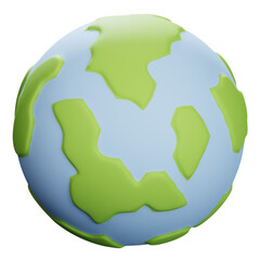 globe 3d icon illustration