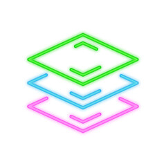 layers neon icon