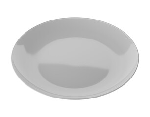 Set of white plate isolated on alpha background 3D Render