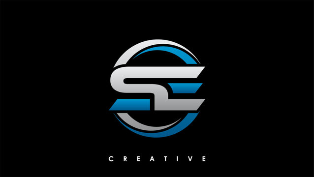 SE Letter Initial Logo Design Template Vector Illustration
