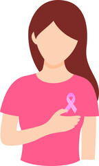 The power to fight breast cancer.  Breast cancer awareness campaign. Vector illustration.