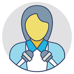 News Reporter Vector Icon