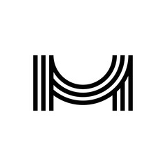 modern letter M monogram logo design