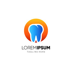 Letter O Dental Tooth Logo Design Vector Icon Graphic Emblem Illustration 