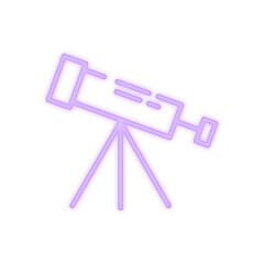 telescope neon icon
