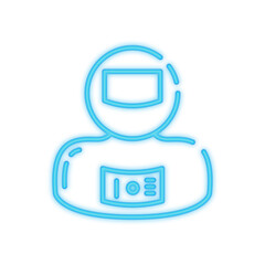 astronaut neon icon