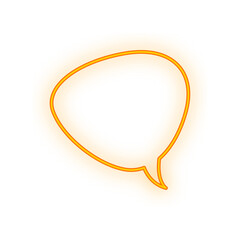 Naklejka premium speech bubble neon