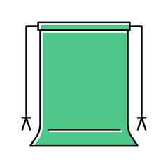 green chroma key color icon vector illustration