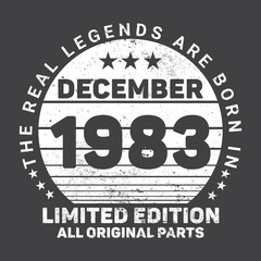 The Real Legends Are Born In  1983, Birthday gifts for women or men, Vintage birthday shirts for wives or husbands, anniversary T-shirts for sisters or brother