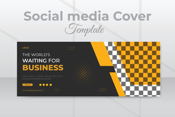 Digital business marketing banner for social media post template and cover