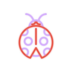 ladybug neon icon