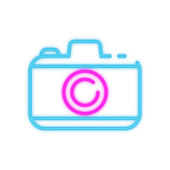 camera neon icon