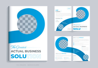 Set of minimalist Corporate business catalog brochure templates with simple style and modern layout