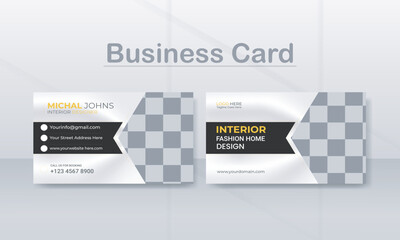 Luxury interior business card template, Corporate Real estate