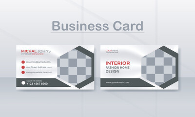 Creative interior business card template, Corporate Real estate