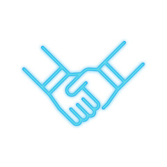 cooperation neon icon