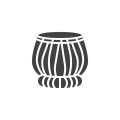 Indian drum vector icon