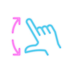 zoom neon icon