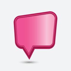 Abstract Vector3D Pink Speech Bubble