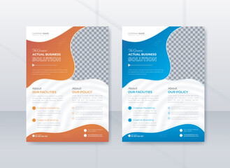 Corporate creative business flyer template design set, abstract, vector, or business poster template design
