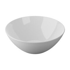 white bowl isolated on alpha background 3D rendering