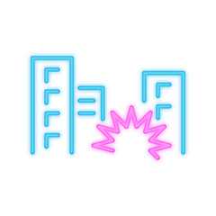 civil war neon icon