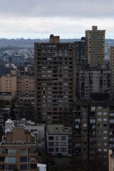 Aerial City Urban Buildings Skyline Daytime Cold