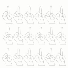 set of funny cartoon rabbits