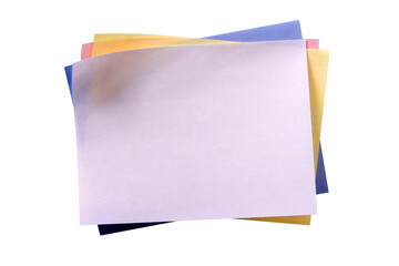 Several sticky post it note white oblong different colors isolated transparent background photo PNG file