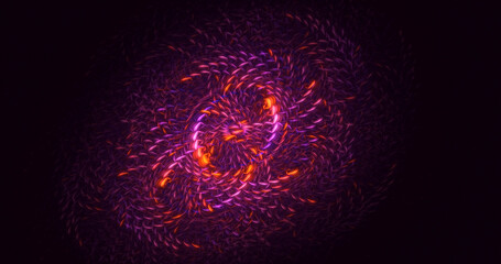 3D rendering abstract circle light background