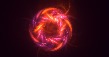 3D rendering abstract circle light background