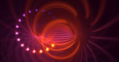 3D rendering abstract colorful fractal light background