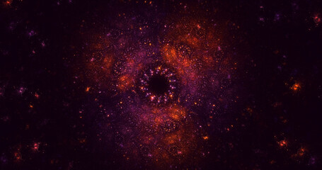 3D rendering abstract round light background