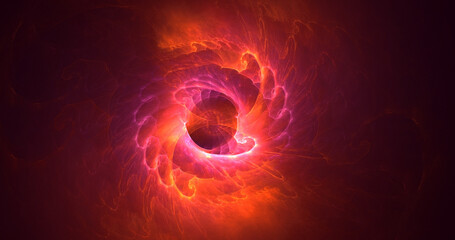 3D rendering abstract multicolor fractal light background